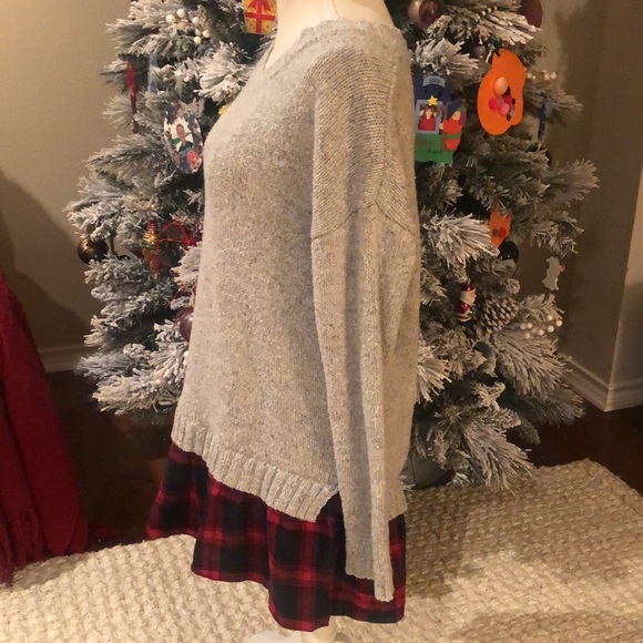 Altar’d State Sweater with plaid ruffle - Picture 8 of 10